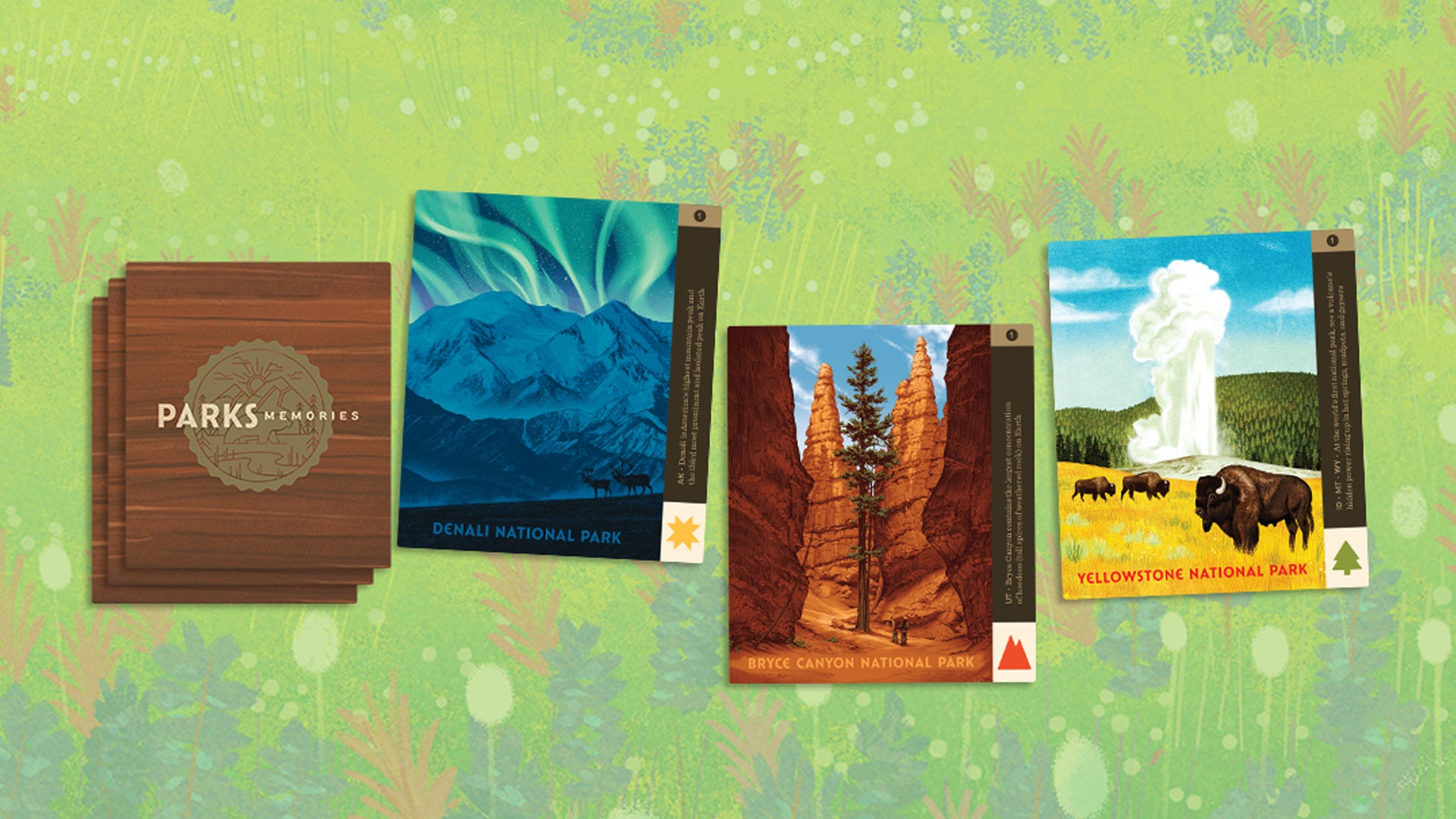 Parks: Memories board game tiles